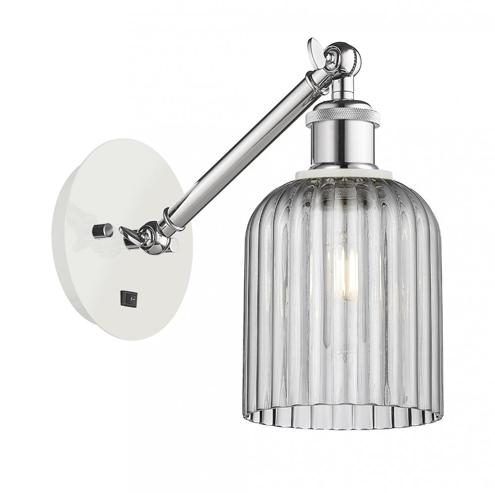 Bridal Veil - 1 Light - 5 inch - White Polished Chrome - Adjustable Sconce