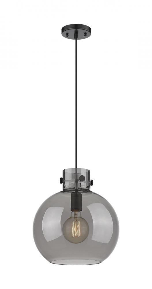 Newton Sphere - 1 Light - 12 inch - Matte Black - Cord hung - Mini Pendant