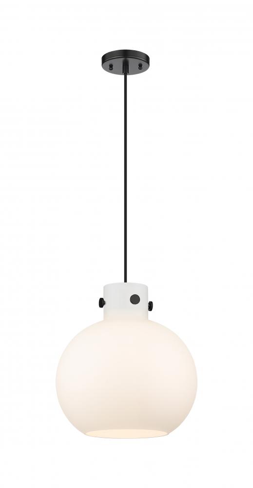 Newton Sphere - 1 Light - 12 inch - Matte Black - Cord hung - Mini Pendant