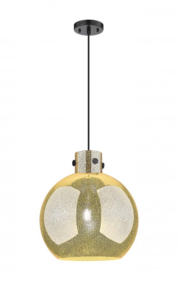 Newton Sphere - 1 Light - 14 inch - Matte Black - Cord hung - Pendant
