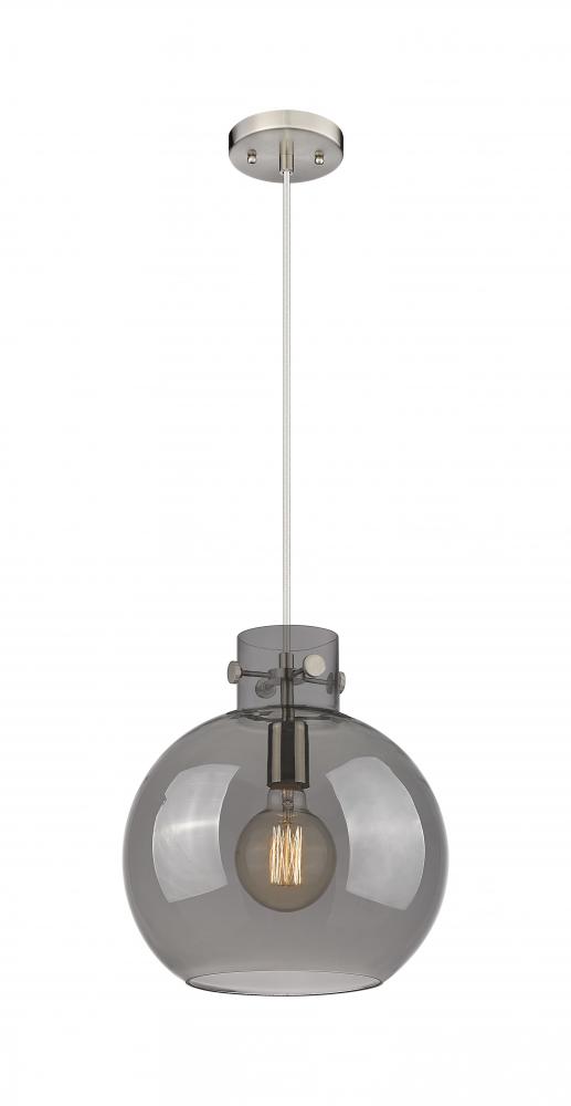 Newton Sphere - 1 Light - 12 inch - Brushed Satin Nickel - Cord hung - Mini Pendant