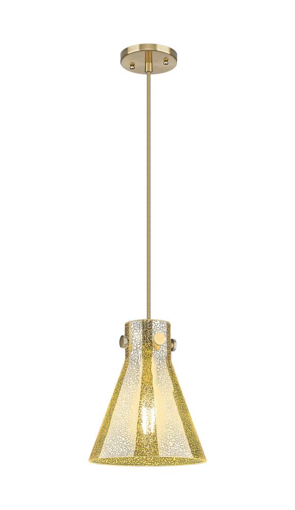 Newton Cone - 1 Light - 8 inch - Chanpagne Bronze - Cord hung - Pendant