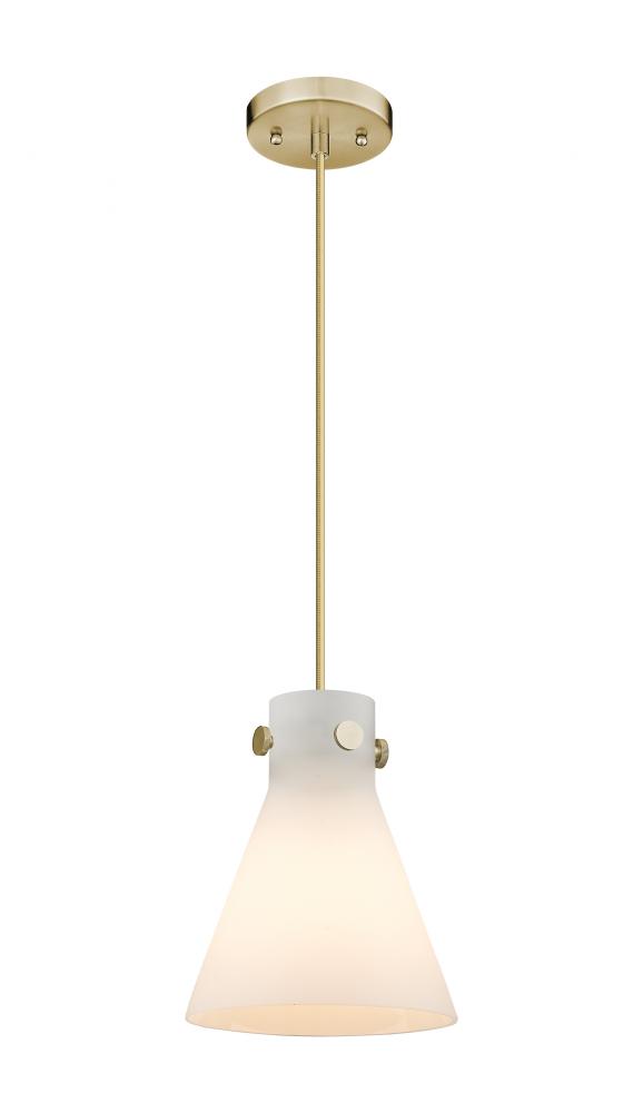 Newton Cone - 1 Light - 8 inch - Chanpagne Bronze - Cord hung - Pendant