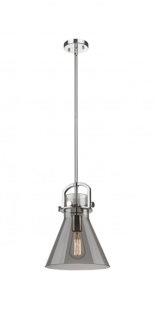 Newton Cone - 1 Light - 10 inch - Polished Nickel - Mini Pendant