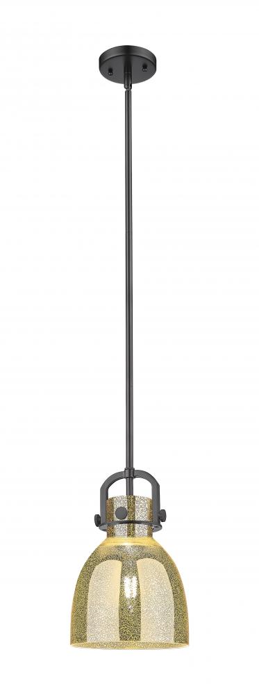 Newton Bell - 1 Light - 8 inch - Matte Black - Mini Pendant