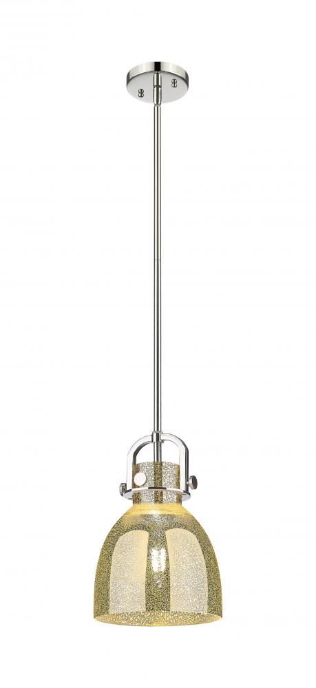 Newton Bell - 1 Light - 8 inch - Polished Nickel - Mini Pendant