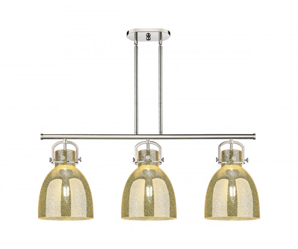 Newton Bell - 3 Light - 42 inch - Polished Nickel - Island Light