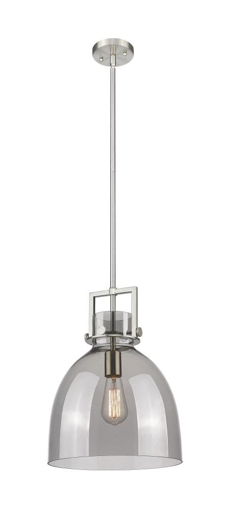 Newton Bell - 1 Light - 12 inch - Satin Nickel - Mini Pendant
