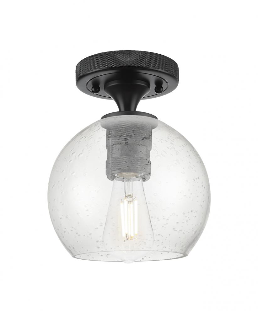 Crown Point - 1 Light - 6 inch - Matte Black - Flush Mount