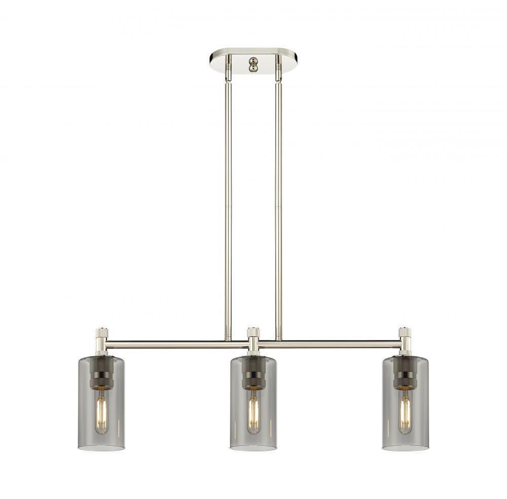 Crown Point - 3 Light - 31 inch - Polished Nickel - Island Light
