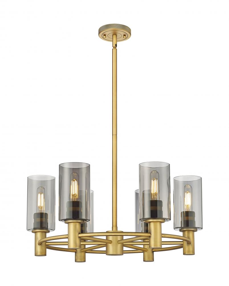 Crown Point - 6 Light - 24 inch - Brushed Brass - Chandelier