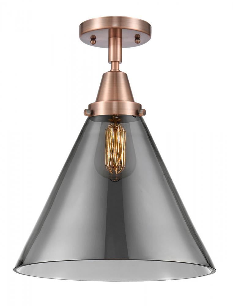 Cone - 1 Light - 12 inch - Antique Copper - Flush Mount