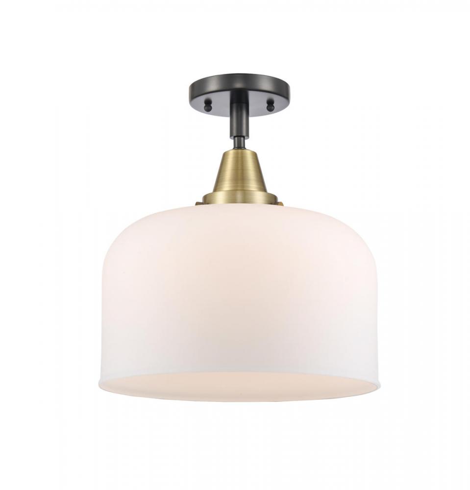 Bell - 1 Light - 12 inch - Black Antique Brass - Flush Mount