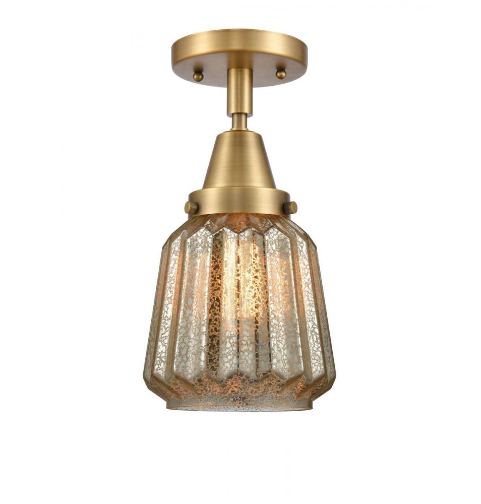 Chatham - 1 Light - 7 inch - Brushed Brass - Flush Mount