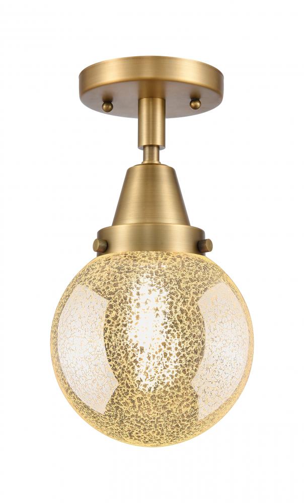 Beacon - 1 Light - 6 inch - Brushed Brass - Flush Mount