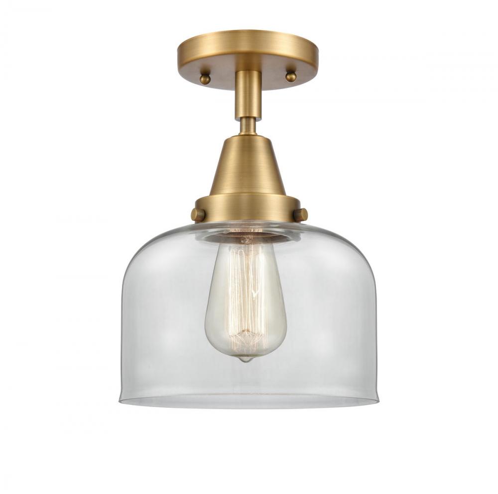 Bell - 1 Light - 8 inch - Brushed Brass - Flush Mount