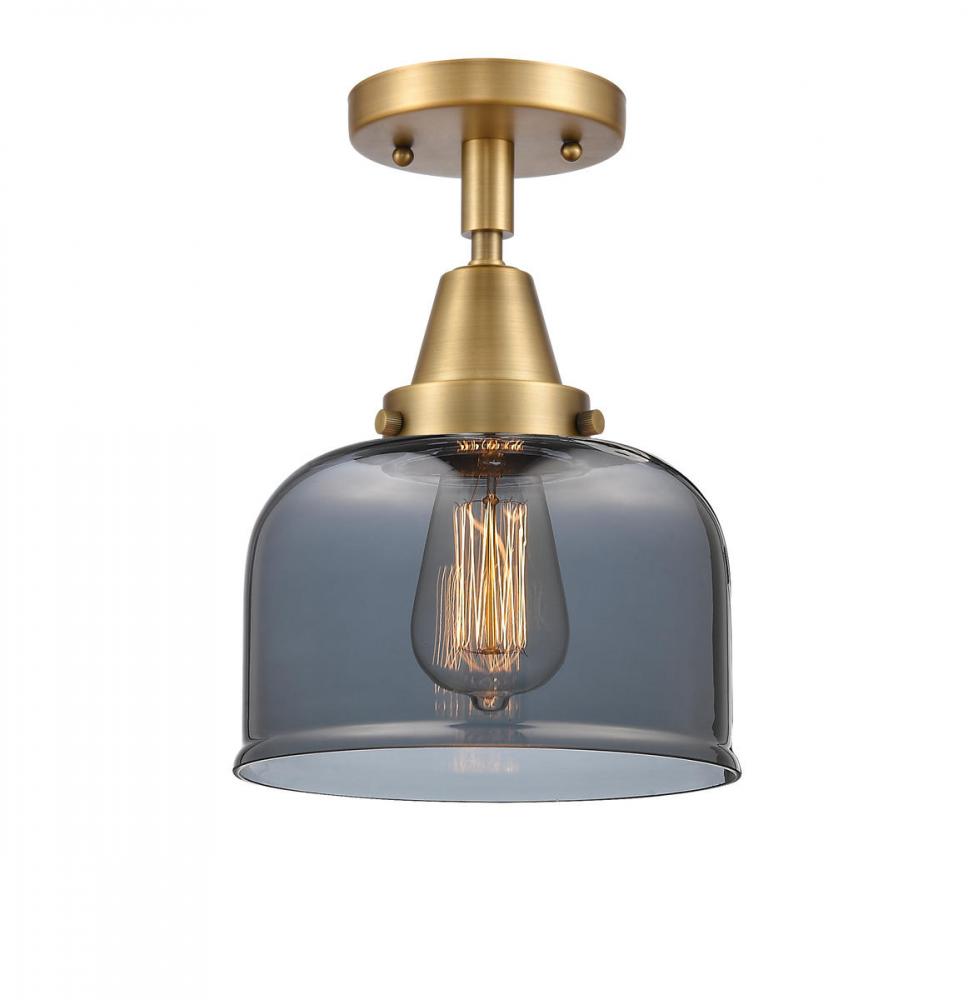 Bell - 1 Light - 8 inch - Brushed Brass - Flush Mount