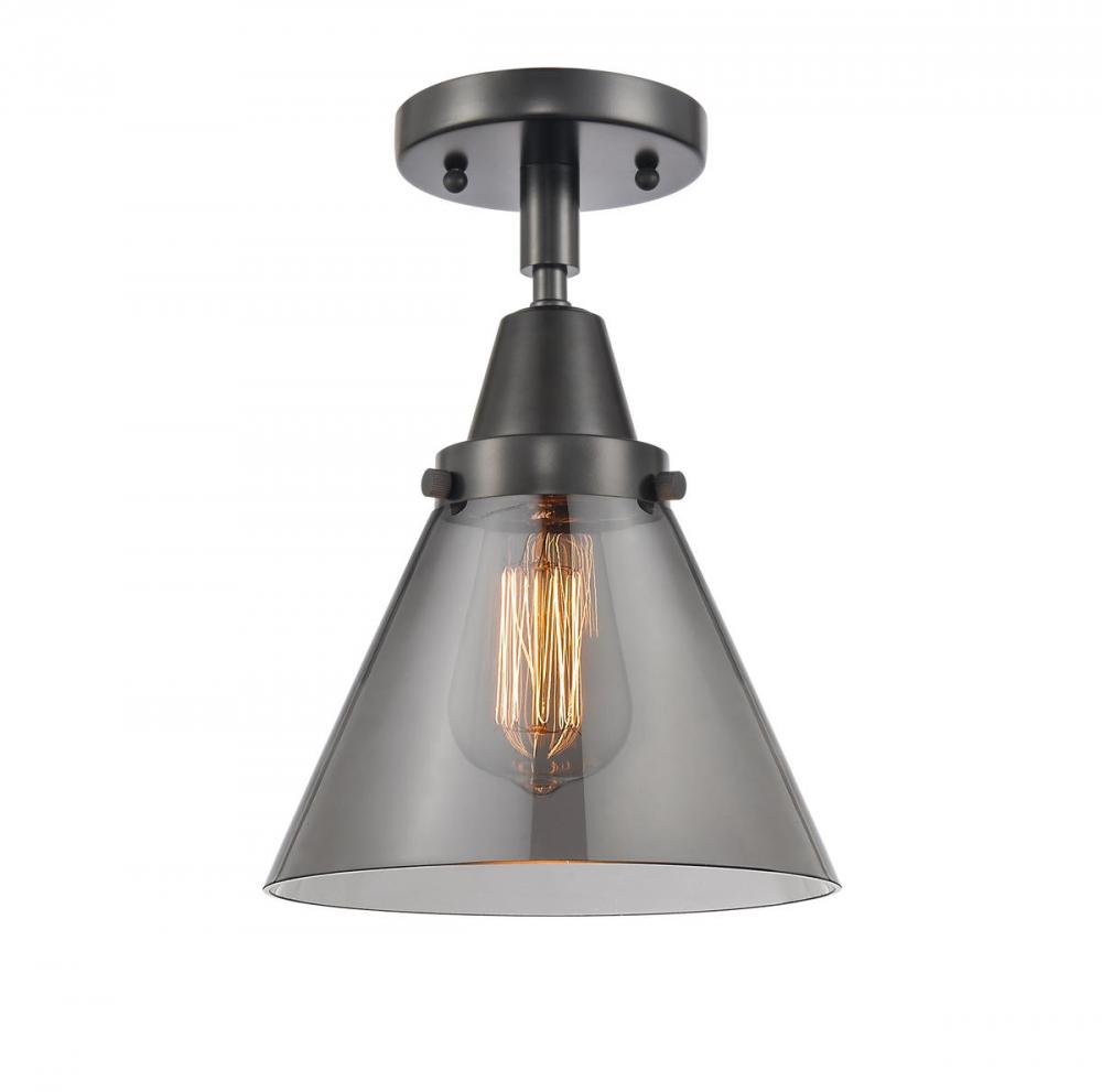Cone - 1 Light - 8 inch - Matte Black - Flush Mount