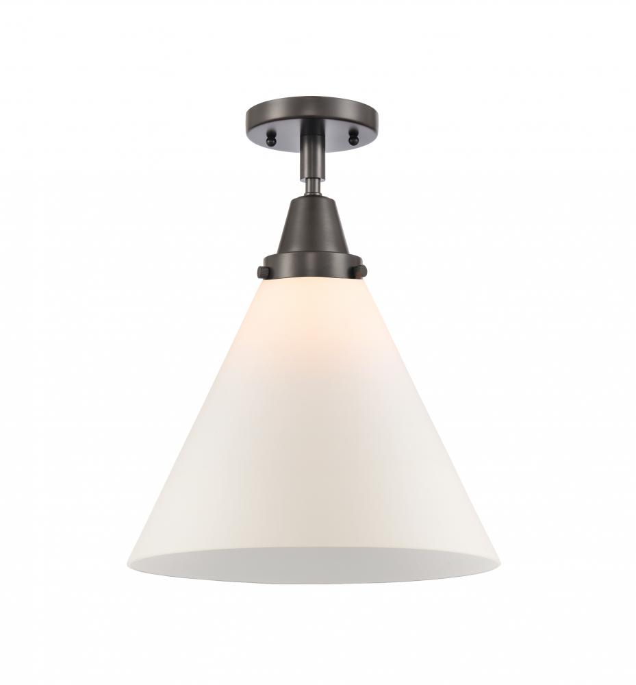 Cone - 1 Light - 12 inch - Oil Rubbed Bronze - Flush Mount