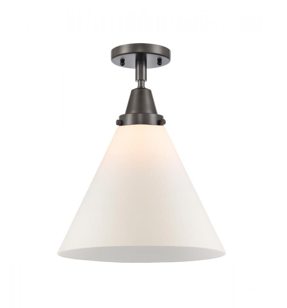 Cone - 1 Light - 12 inch - Oil Rubbed Bronze - Flush Mount