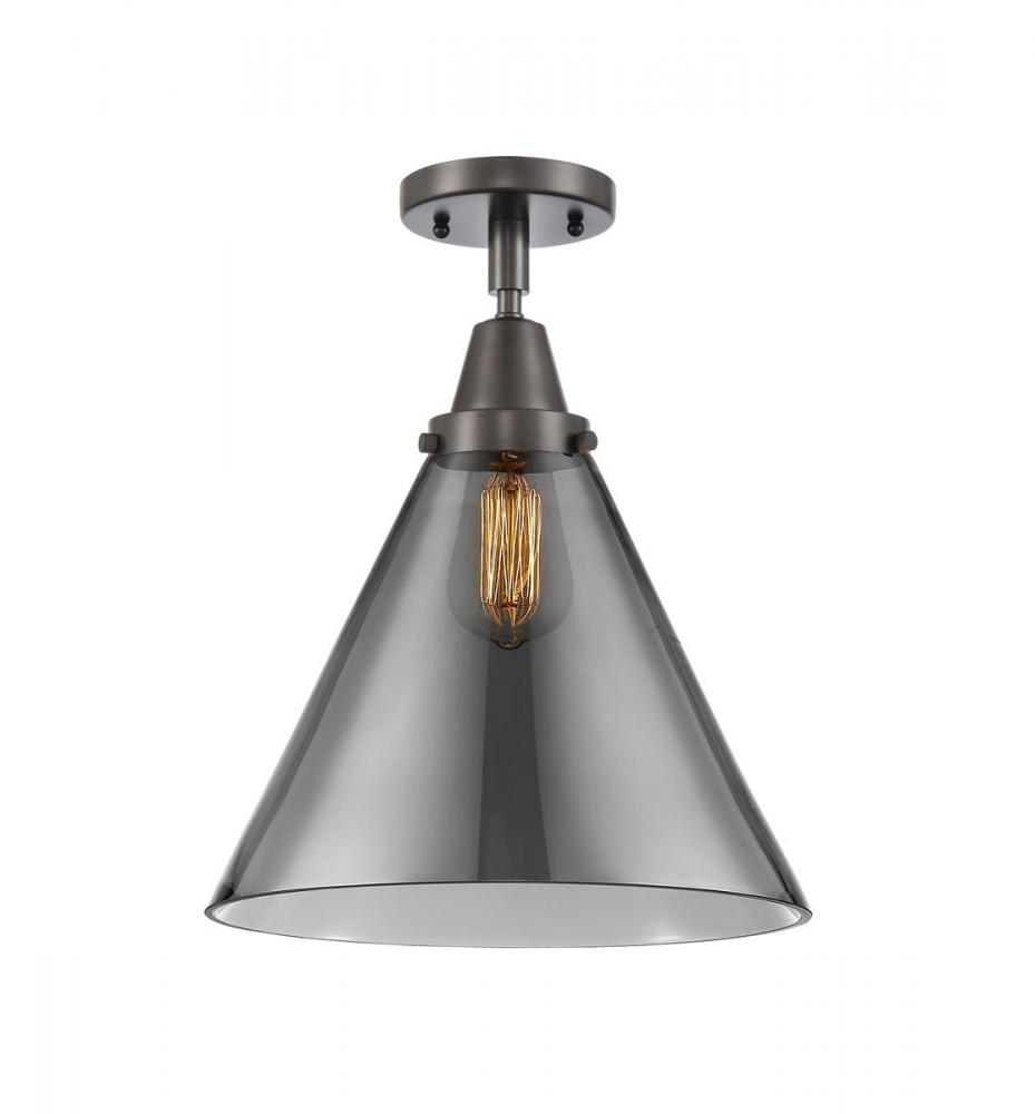 Cone - 1 Light - 12 inch - Oil Rubbed Bronze - Flush Mount
