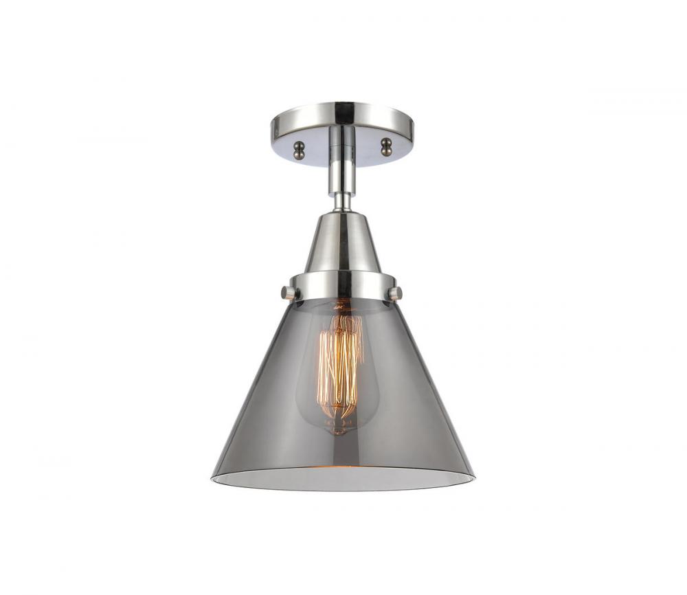 Cone - 1 Light - 8 inch - Polished Chrome - Flush Mount