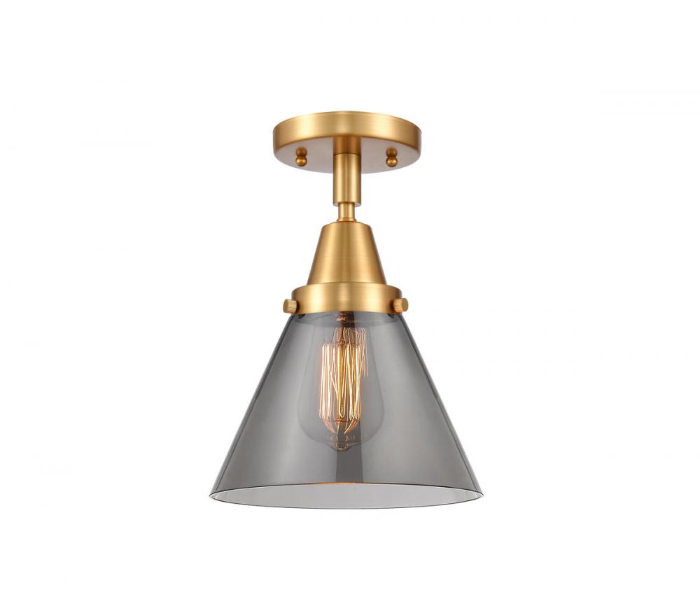 Cone - 1 Light - 8 inch - Satin Gold - Flush Mount