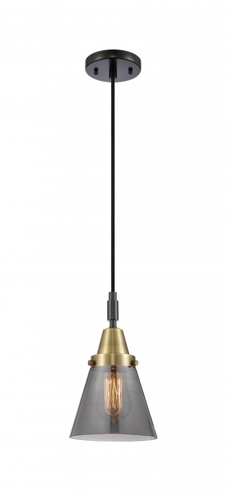 Cone - 1 Light - 6 inch - Black Antique Brass - Mini Pendant
