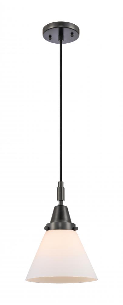 Cone - 1 Light - 8 inch - Matte Black - Mini Pendant