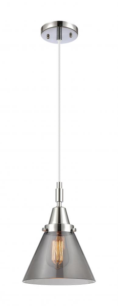 Cone - 1 Light - 8 inch - Polished Chrome - Mini Pendant