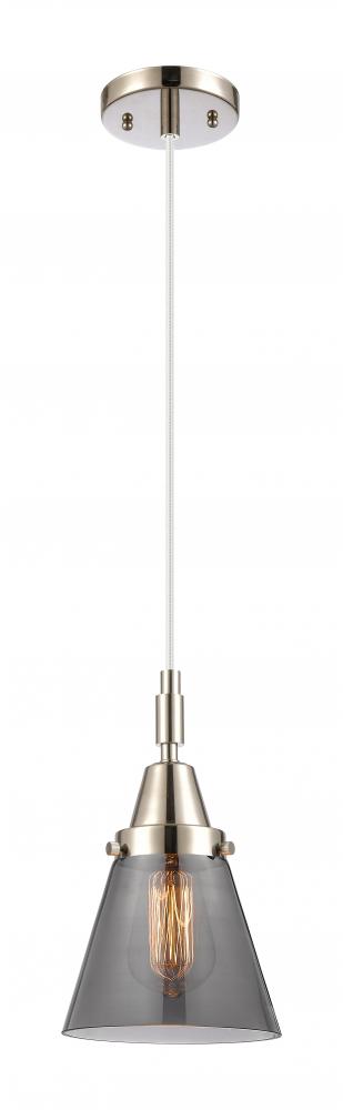 Cone - 1 Light - 6 inch - Polished Nickel - Mini Pendant