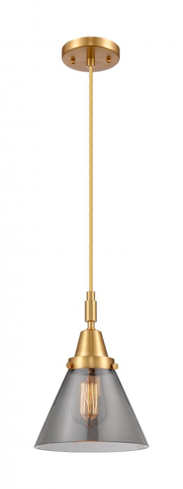 Cone - 1 Light - 8 inch - Satin Gold - Mini Pendant