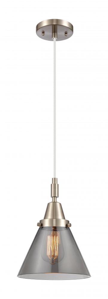 Cone - 1 Light - 8 inch - Brushed Satin Nickel - Mini Pendant