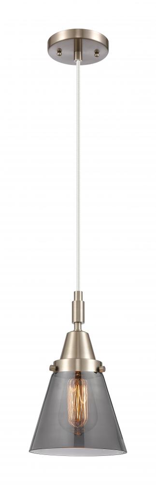 Cone - 1 Light - 6 inch - Brushed Satin Nickel - Mini Pendant