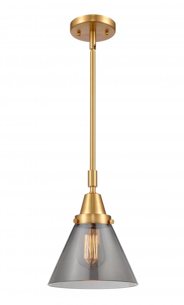 Cone - 1 Light - 8 inch - Satin Gold - Mini Pendant