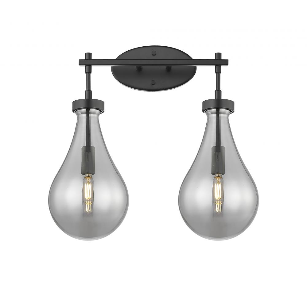 Owego - 2 Light - 17 inch - Matte Black - Bath Vanity Light