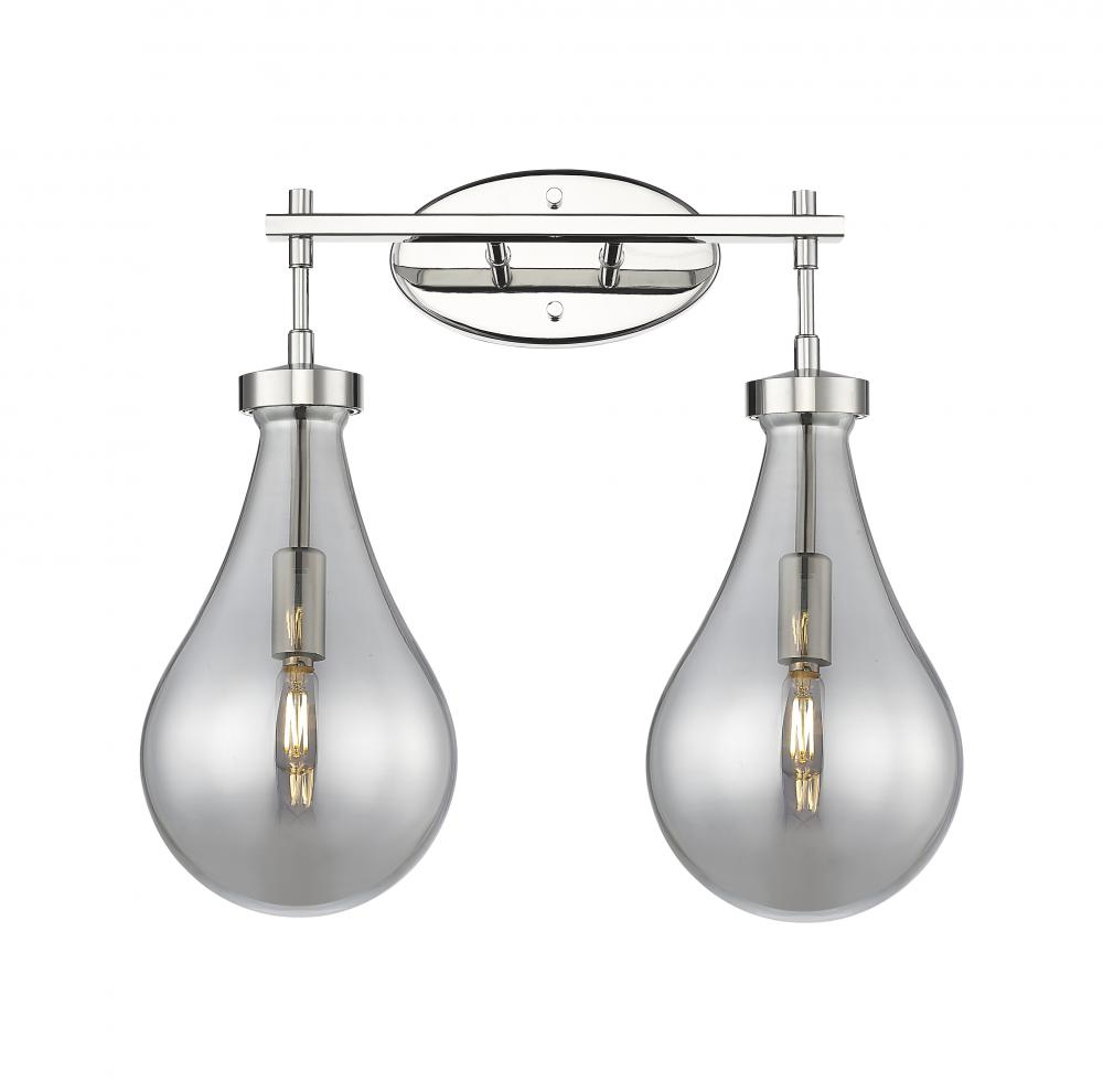 Owego - 2 Light - 17 inch - Polished Nickel - Bath Vanity Light