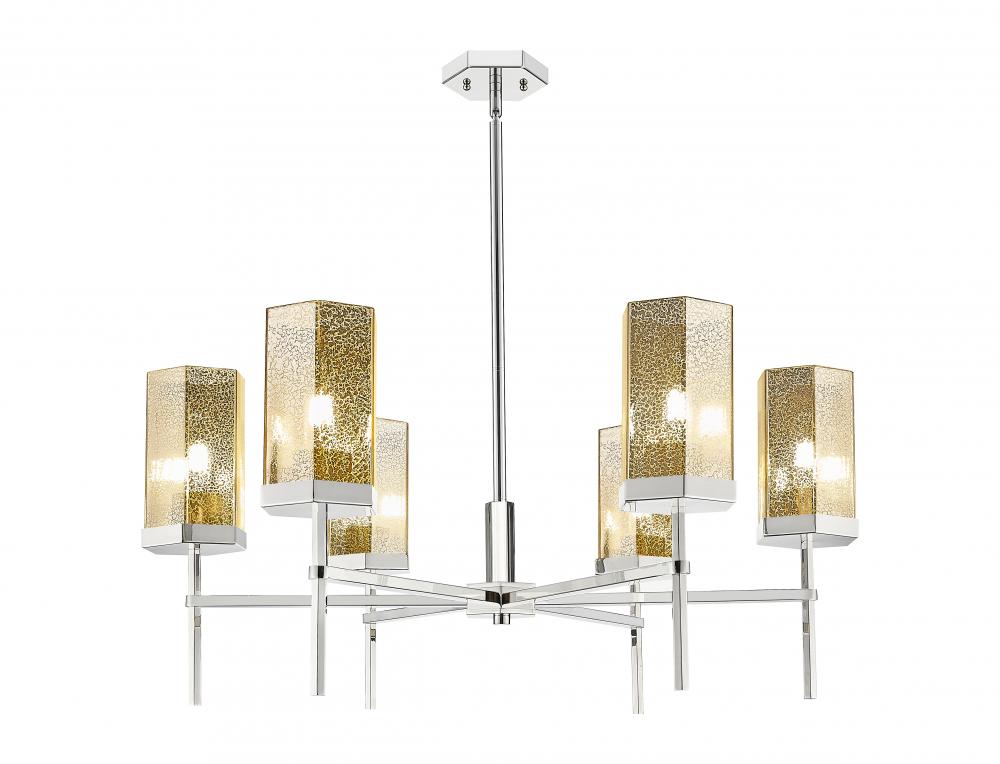 Blakeley - 6 Light - 32 inch - Polished Nickel - Chandelier
