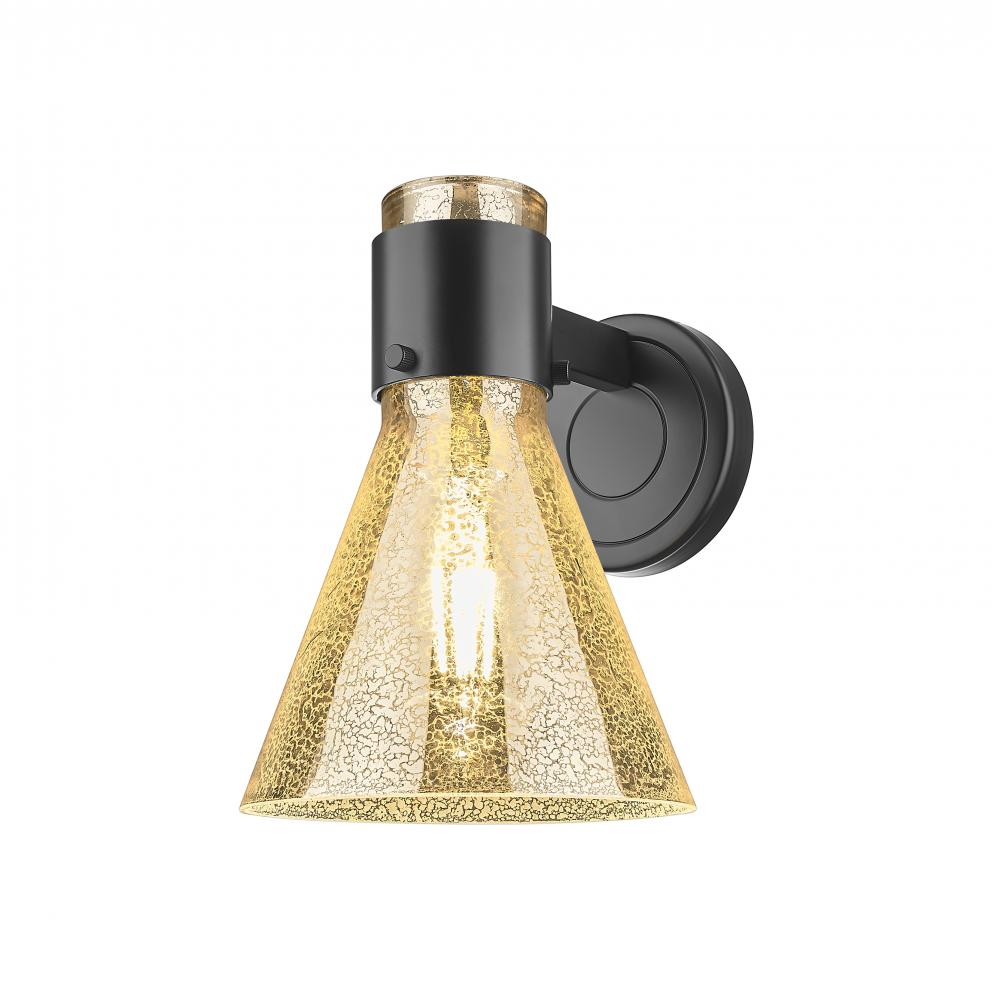 Lawton Cone - 1 Light - 8 inch - Matte Black - Sconce