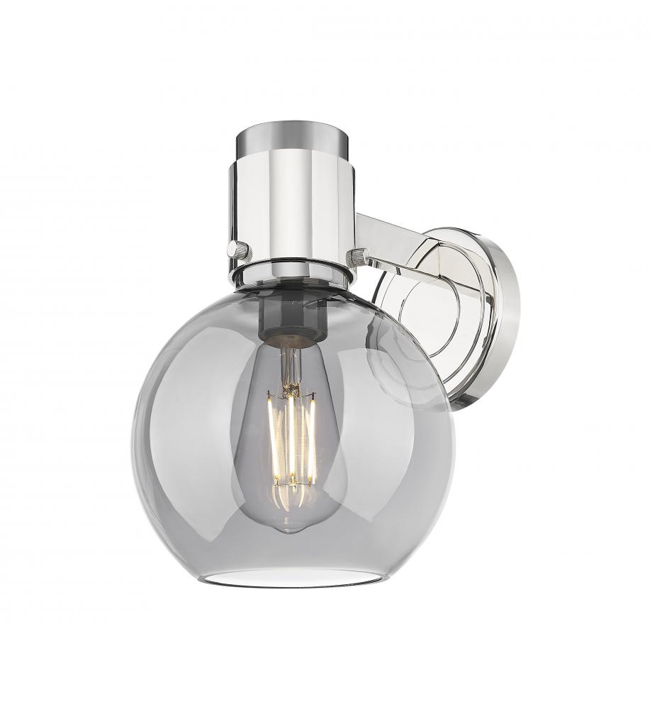 Lawton Sphere - 1 Light - 8 inch - Polished Nickel - Sconce