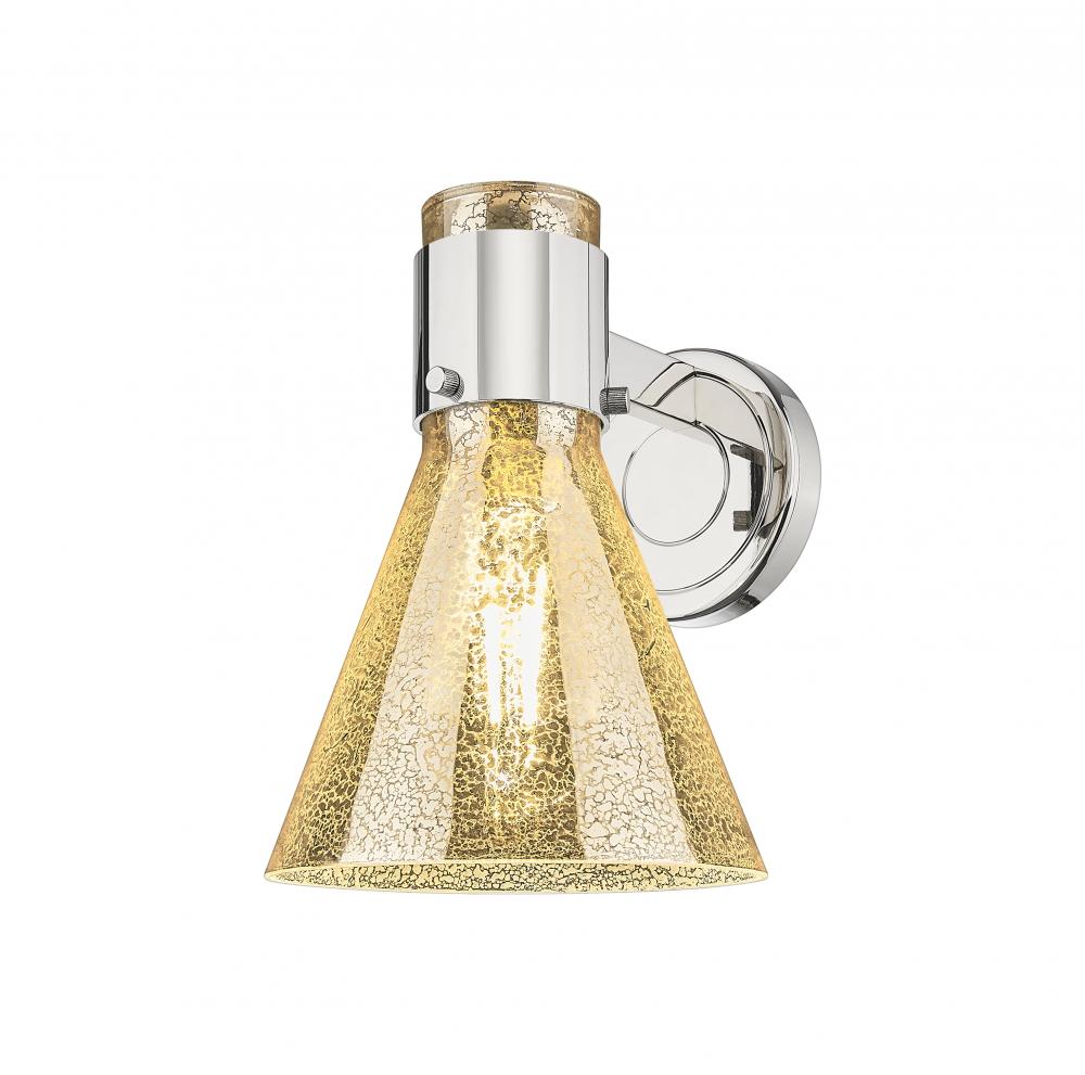 Lawton Cone - 1 Light - 8 inch - Polished Nickel - Sconce