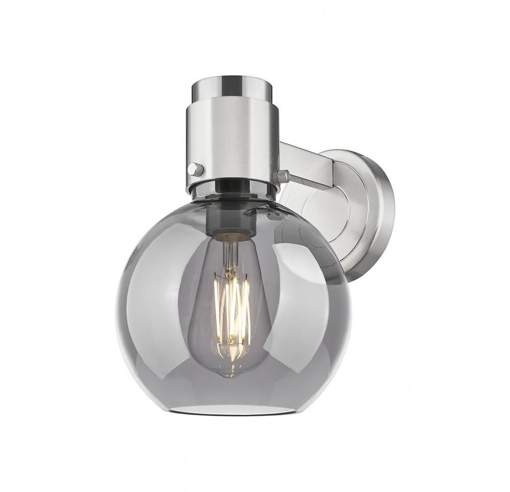 Lawton Sphere - 1 Light - 8 inch - Brushed Satin Nickel - Sconce
