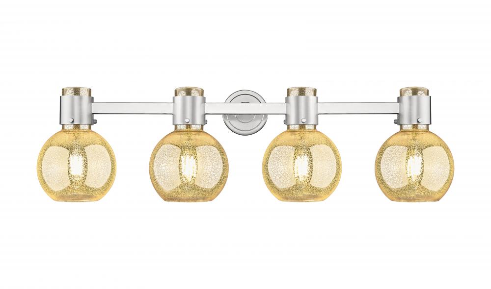 Lawton Sphere - 4 Light - 27 inch - Brushed Satin Nickel - Bath Vanity Light