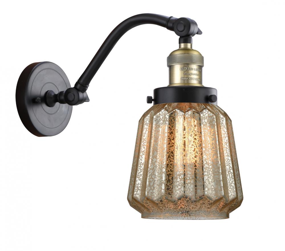 Chatham - 1 Light - 7 inch - Black Antique Brass - Adjustable Sconce