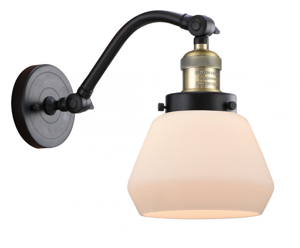 Fulton - 1 Light - 7 inch - Black Antique Brass - Adjustable Sconce