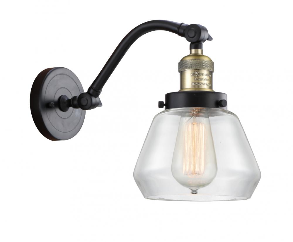 Fulton - 1 Light - 7 inch - Black Antique Brass - Adjustable Sconce