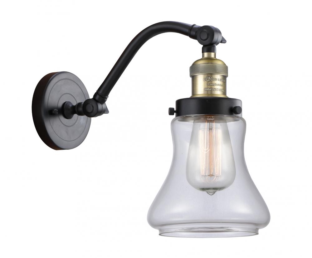 Bellmont - 1 Light - 7 inch - Black Antique Brass - Adjustable Sconce