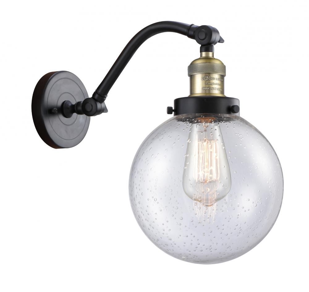 Beacon - 1 Light - 8 inch - Black Antique Brass - Adjustable Sconce