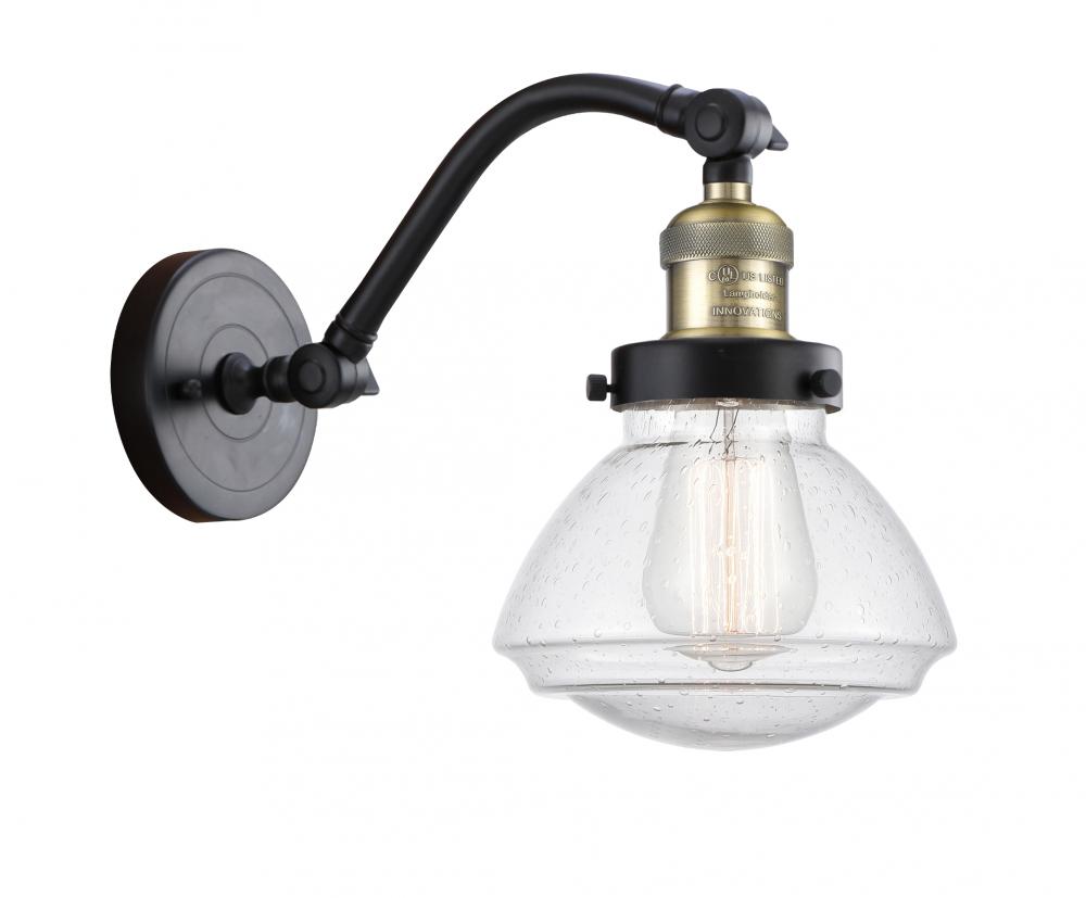 Olean - 1 Light - 7 inch - Black Antique Brass - Adjustable Sconce