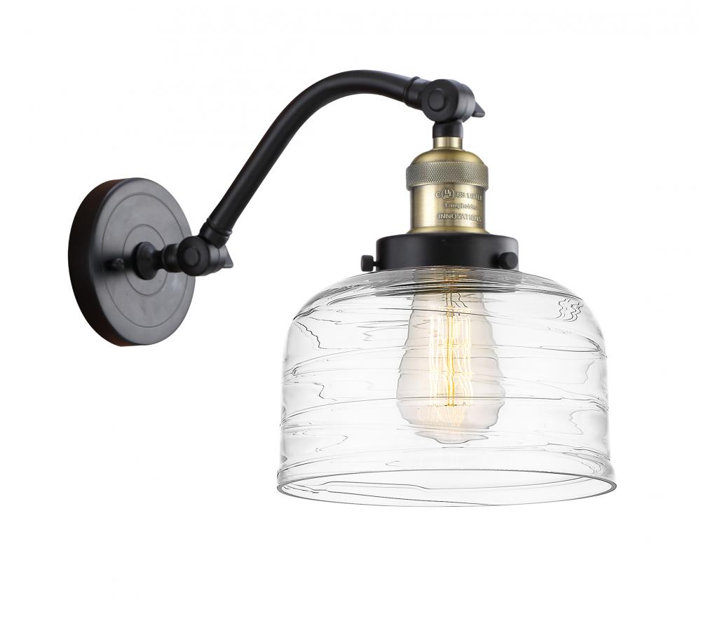 Bell - 1 Light - 8 inch - Black Antique Brass - Adjustable Sconce